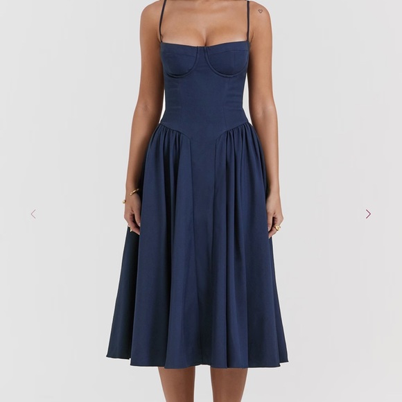 House of CB Dresses & Skirts - House of CB Samaria French Navy Corset Sundress